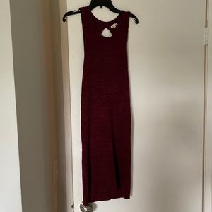 Burgundy sweater dress